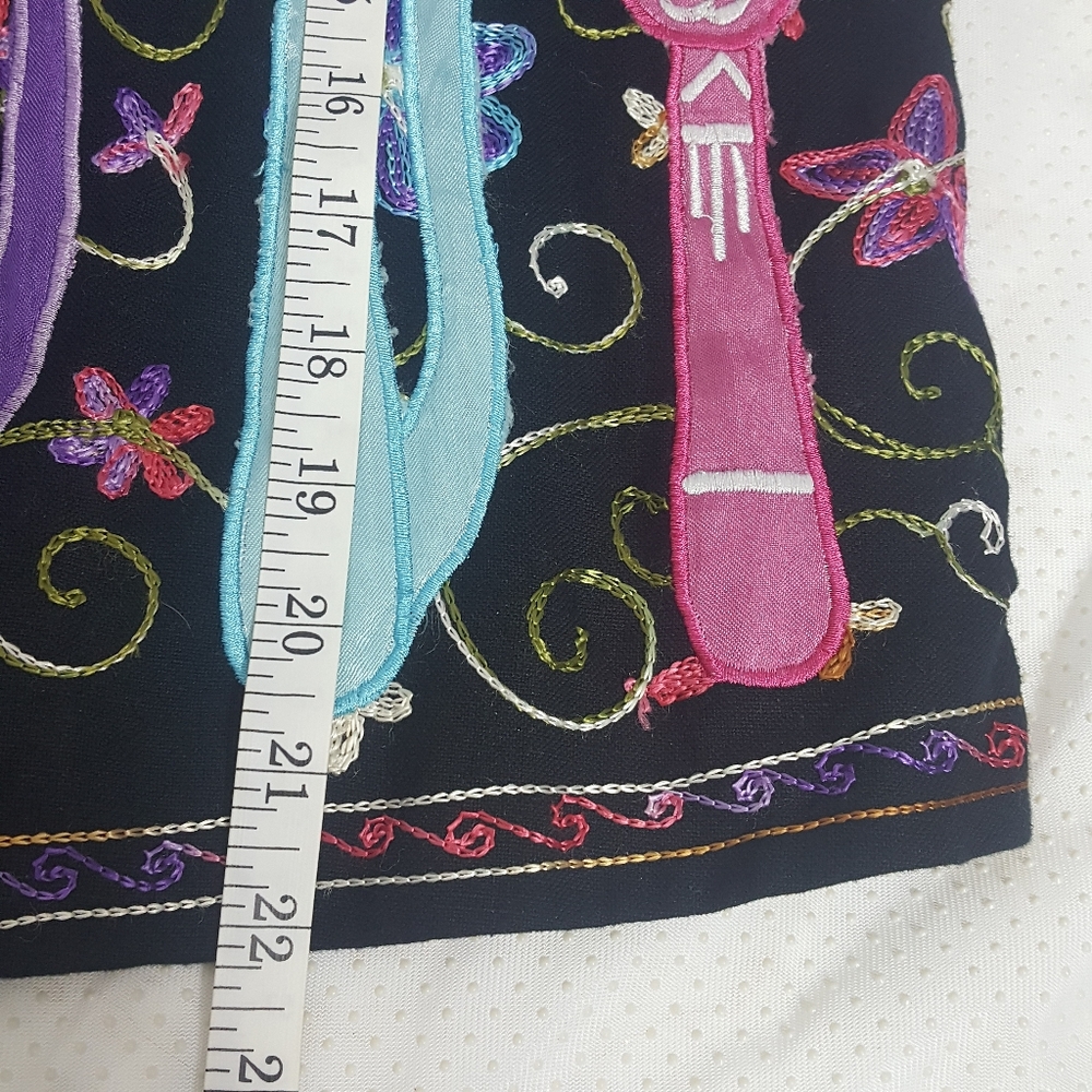 Fun Colorful Cat Embroidered Statement Jacket - Picture 8 of 8